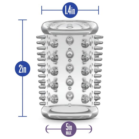Stay Hard - anel peniano com pontas estimuladoras - silicone transparente
