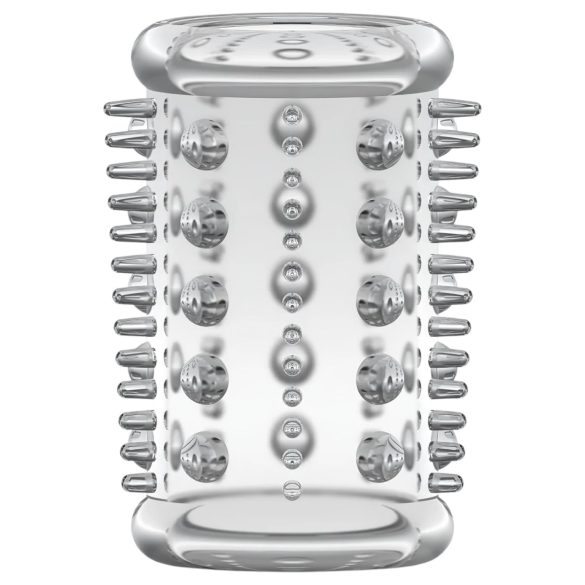 Stay Hard - anel peniano com pontas estimuladoras - silicone transparente