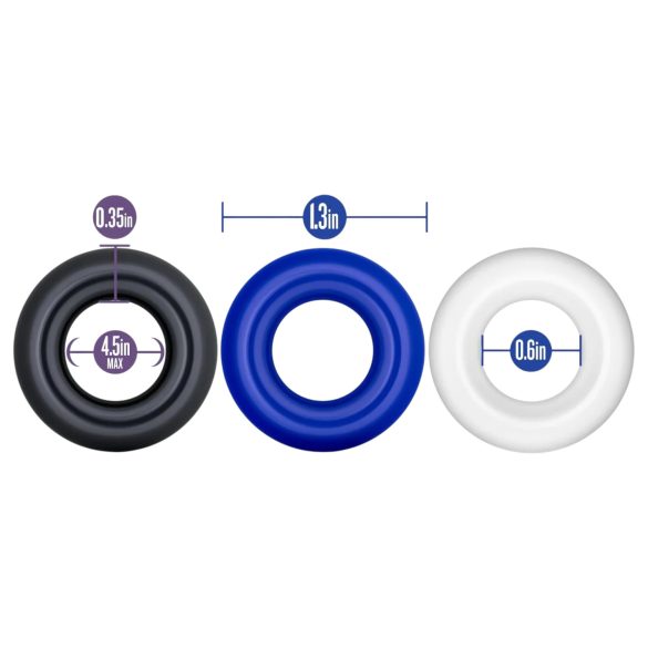 Stay Hard - anel peniano kit - 3 unidades - colorido