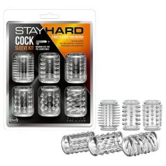 Stay Hard - anel peniano kit - transparente (6 unidades)