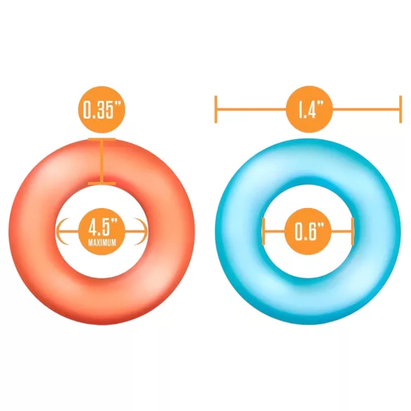 King of the Ring - anel peniano kit - cores sortidas (6 unidades)
