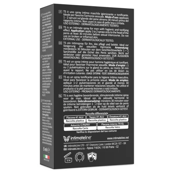Intimateline T5 - spray retardante para homens (5 ml)