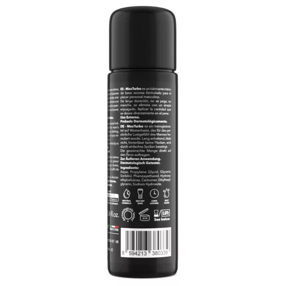 Intimateline MaxTurbo - lubrificante à base de água para homens (100 ml)