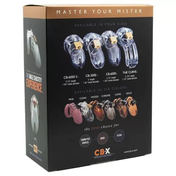 CB-6000 CB-X - gaiola peniana com cadeado - preto