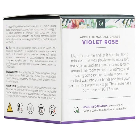 Exotiq Violet Rose - vela para massagem - 60g