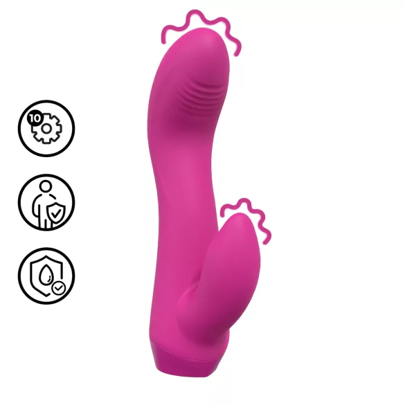 Loveline - mini vibrador curvo com coelhinho (rosa)