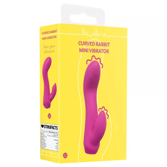 Loveline - mini vibrador curvo com coelhinho (rosa)