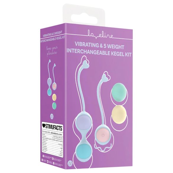 Loveline - bolas tailandesas vibratórias com controle - silicone azul