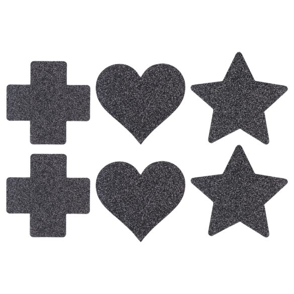 Le Désir - adesivo de mamilo - kit 3 pares - preto