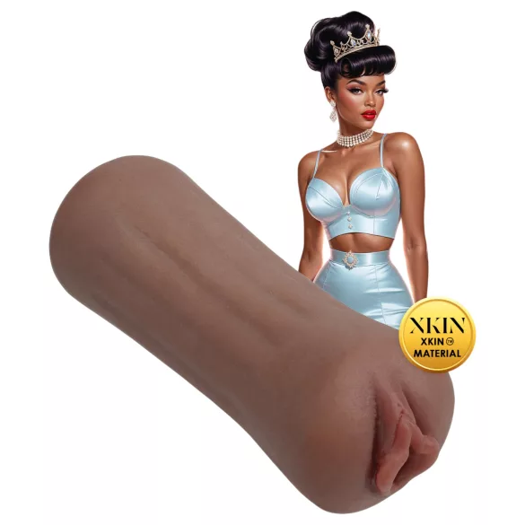 XKIN Beauty Queen Lulu - masturbador vaginal realista (tom de pele escura natural)