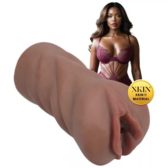 XKIN Next Door Amani - masturbador vaginal realista (pele morena natural)