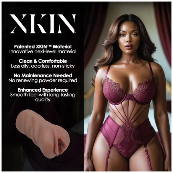 XKIN Next Door Amani - masturbador vaginal realista (pele morena natural)