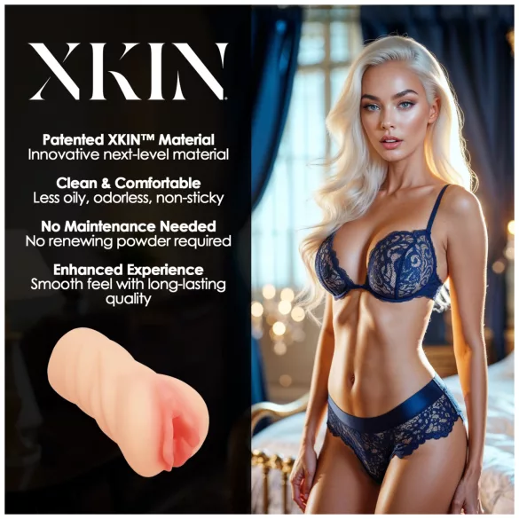 XKIN Desire Alessia - masturbador vagina realista (cor natural)