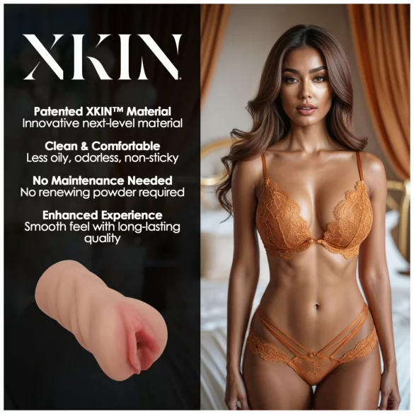 XKIN Honey Celeste - masturbador vagina realista (cor natural)