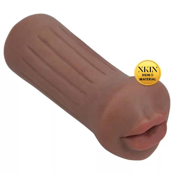 XKIN - masturbador em forma de boca - Tamanho S (pele escura natural)