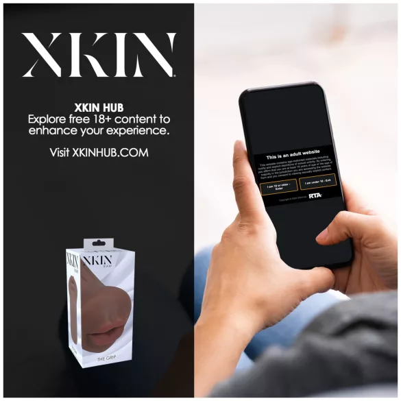 XKIN - masturbador em forma de boca - Tamanho S (pele escura natural)