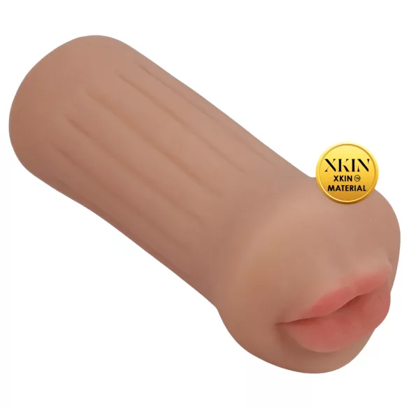 XKIN - masturbador de boca artificial - P (natural escuro)