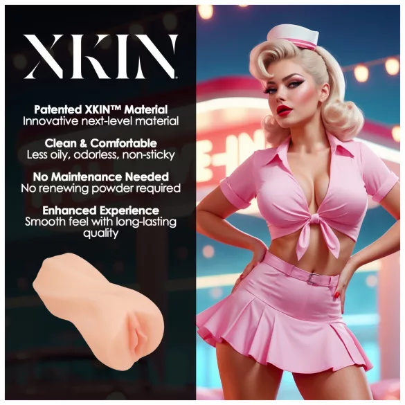 XKIN Cutie Darla - vagina artificial realista masturbador (cor natural)