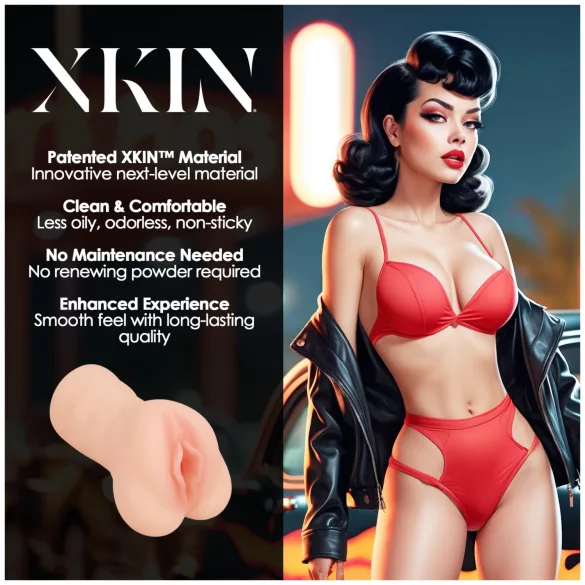 XKIN Greaser Girl Misty - vagina artificial realística para masturbação (cor natural)