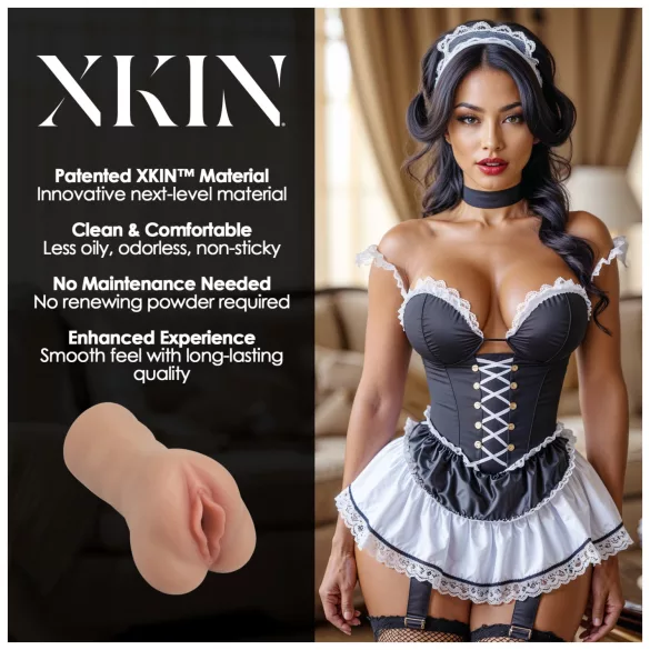 XKIN Maid Lacey - masturbador vagina realista (cor natural)