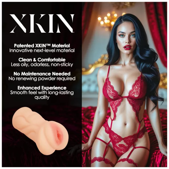 XKIN Seduction Tatiana - masturbador feminino realístico (cor natural)