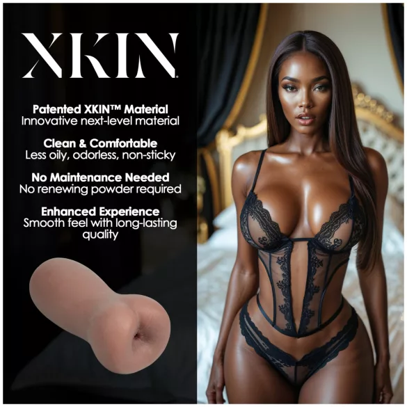 XKIN Eternal Asha - masturbador de nádegas realistas (cor natural)