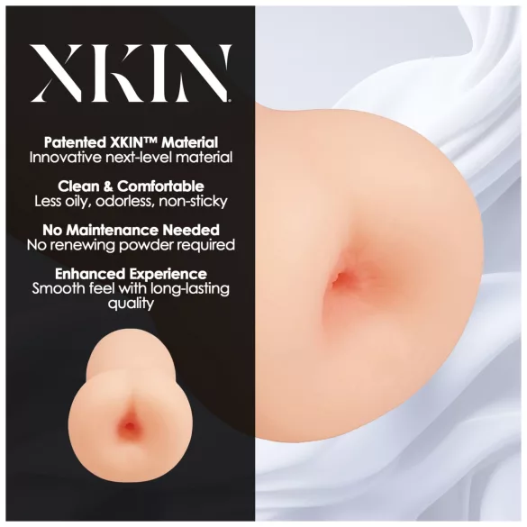 XKIN - masturbador de nádegas realistas - M (cor natural)