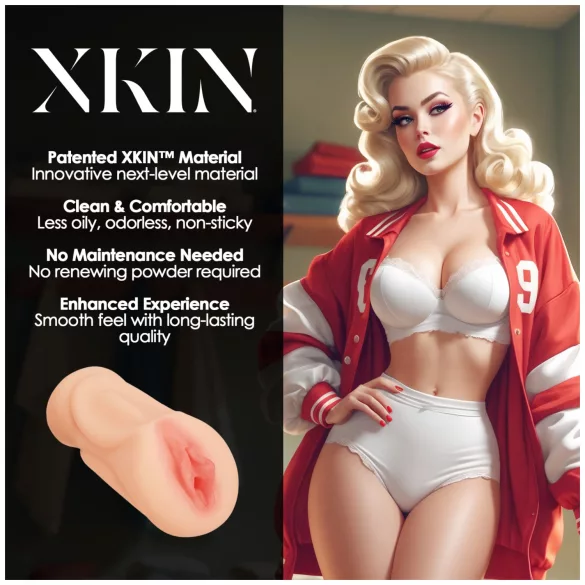 XKIN Lexi Lockerload - masturbador vagina artificial realista (cor natural)