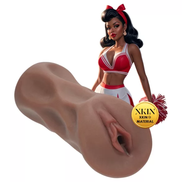 XKIN Cheerleader Cherry - vagina artificial realista masturbador (pele escura natural)