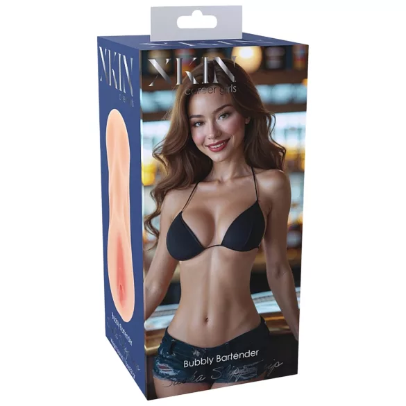 XKIN Bartender Sasha Slippernip - masturbador vagina realista (cor natural)