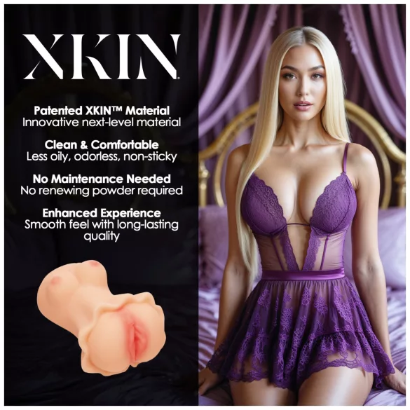 XKIN Enchantment Elise - masturbador vaginal realista (cor natural)