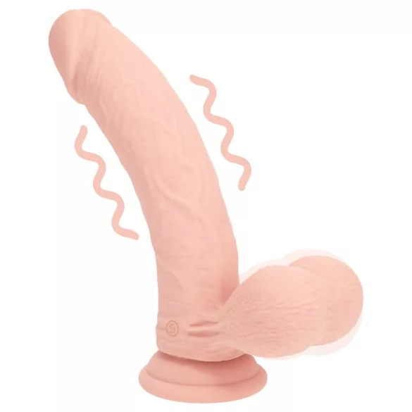 RealRock - vibrador realista de dupla densidade (cor da pele) - 20 cm