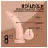 RealRock - vibrador realista de dupla densidade (cor da pele) - 20 cm