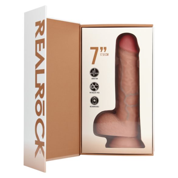 REALROCK - vibrador ventosa natural (18cm)