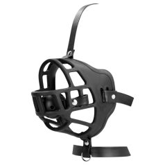 Ouch! - mordaça com amarras bucais integradas - couro preto