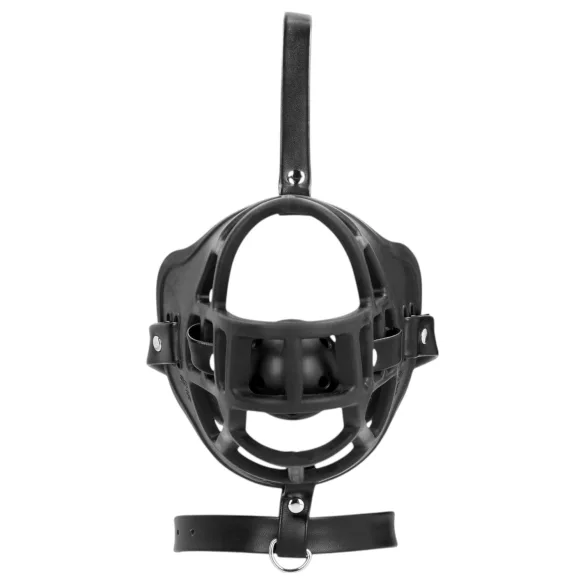 Ouch! - mordaça com amarras bucais integradas - couro preto