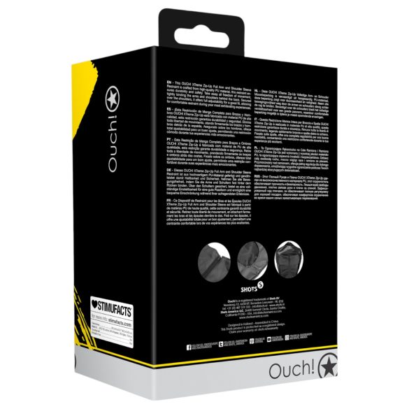 Ouch! - algema de braço traseira - couro sintético preto