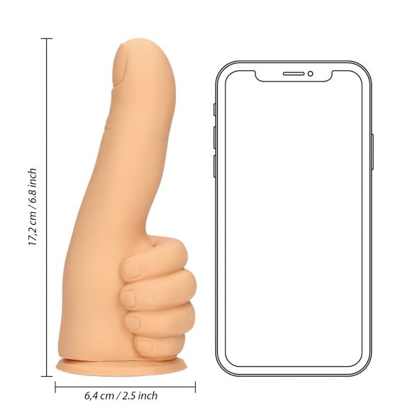 S-Line - dildo realístico - formato polegar - cor natural