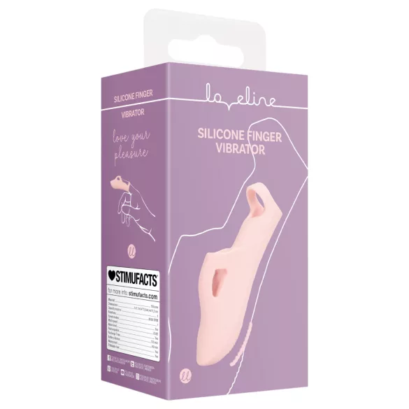 Loveline - vibrador de dedo com textura - silicone rosa