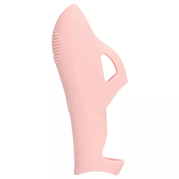 Loveline - vibrador de dedo com textura - silicone rosa