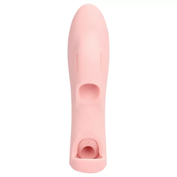 Loveline - vibrador de dedo com textura - silicone rosa