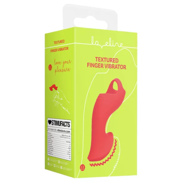 Loveline - vibrador de dedo estimulador - silicone vermelho