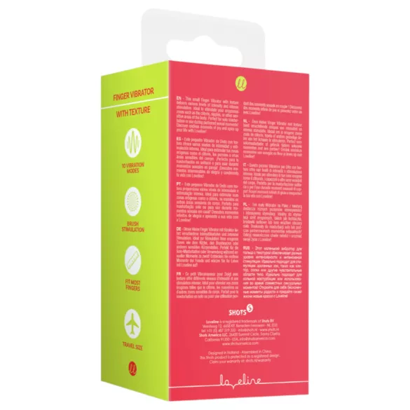 Loveline - vibrador de dedo estimulador - silicone vermelho