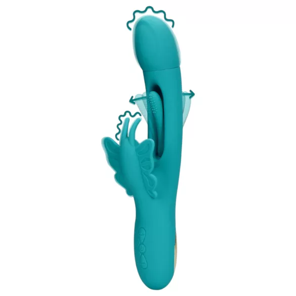 Loveline - vibrador borboleta com língua - silicone turquesa