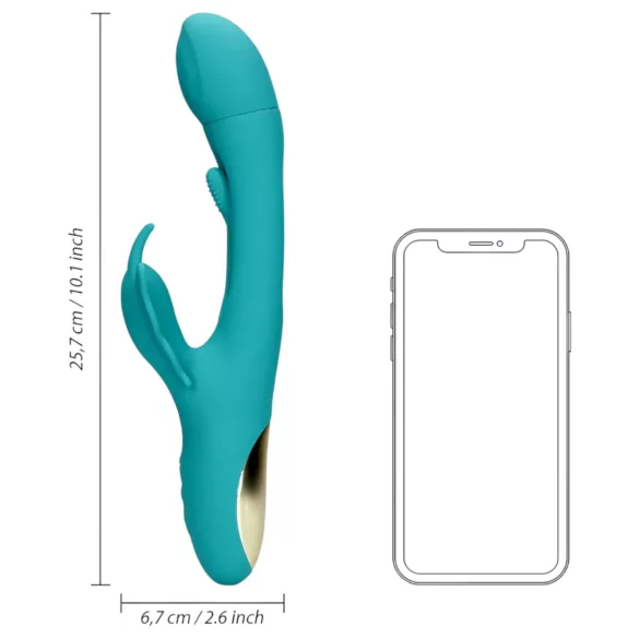 Loveline - vibrador borboleta com língua - silicone turquesa