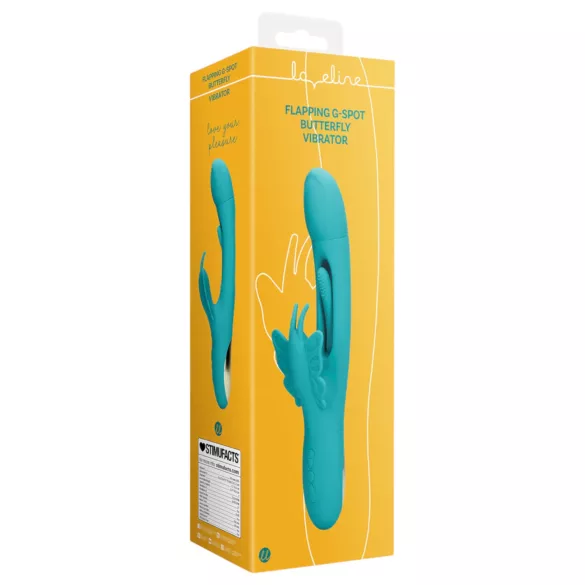 Loveline - vibrador borboleta com língua - silicone turquesa