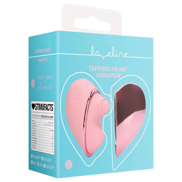 Loveline Tapping Heart - vibrador estimulador de clitóris recarregável - rosa