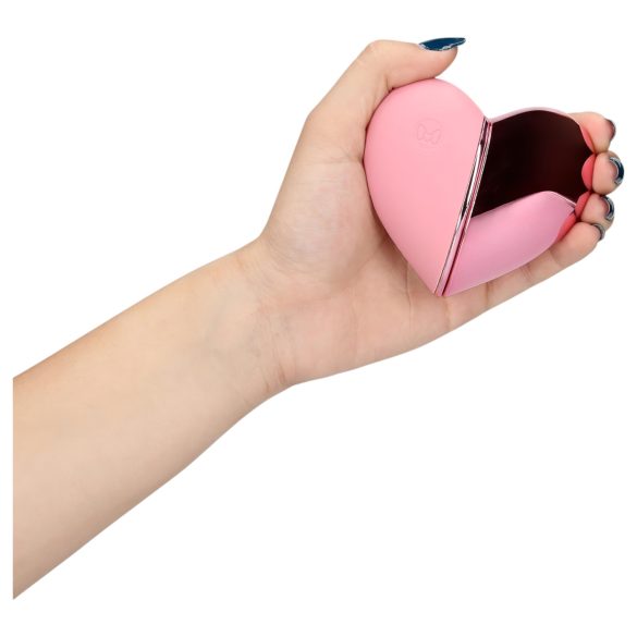 Loveline Tapping Heart - vibrador estimulador de clitóris recarregável - rosa