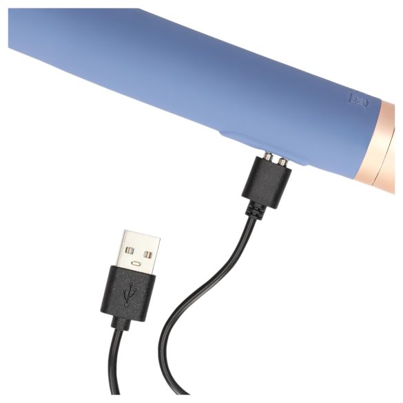 Loveline Travel - vibrador recarregável com reservatório de lubrificante - azul