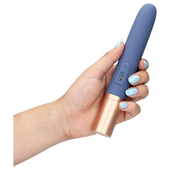 Loveline Travel - vibrador recarregável com reservatório de lubrificante - azul